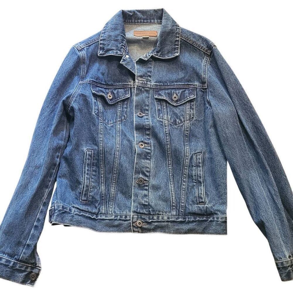 Port Authority Jacket Women's Small Denim Christian Jesus Saves Yinz Pittsburgh